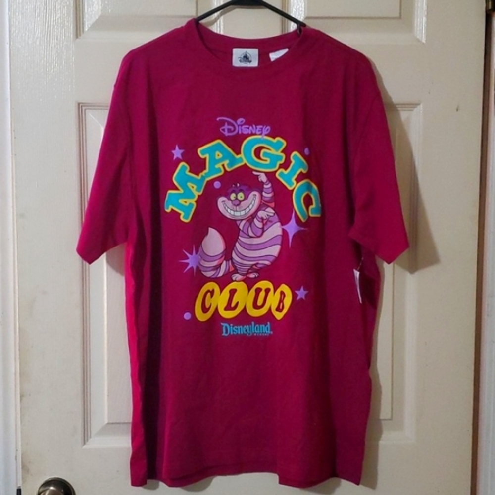 Disney's Women's Magic Club Cheshire Cat Cotton Short Sleeve T-Shirt Size L NWT